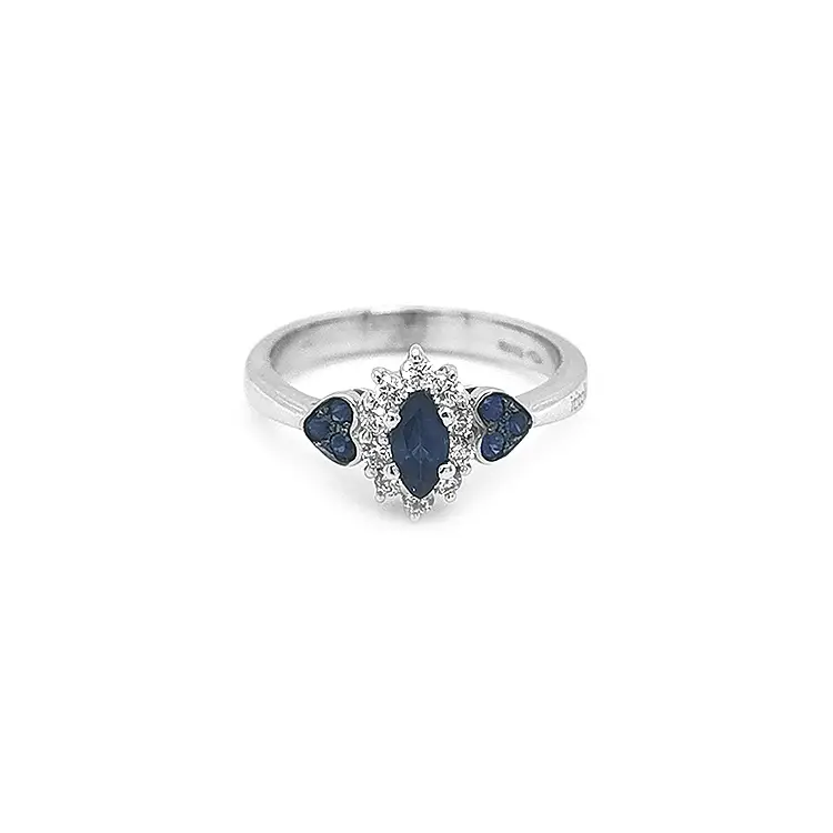 Gold Ring with Sapphires and Diamonds