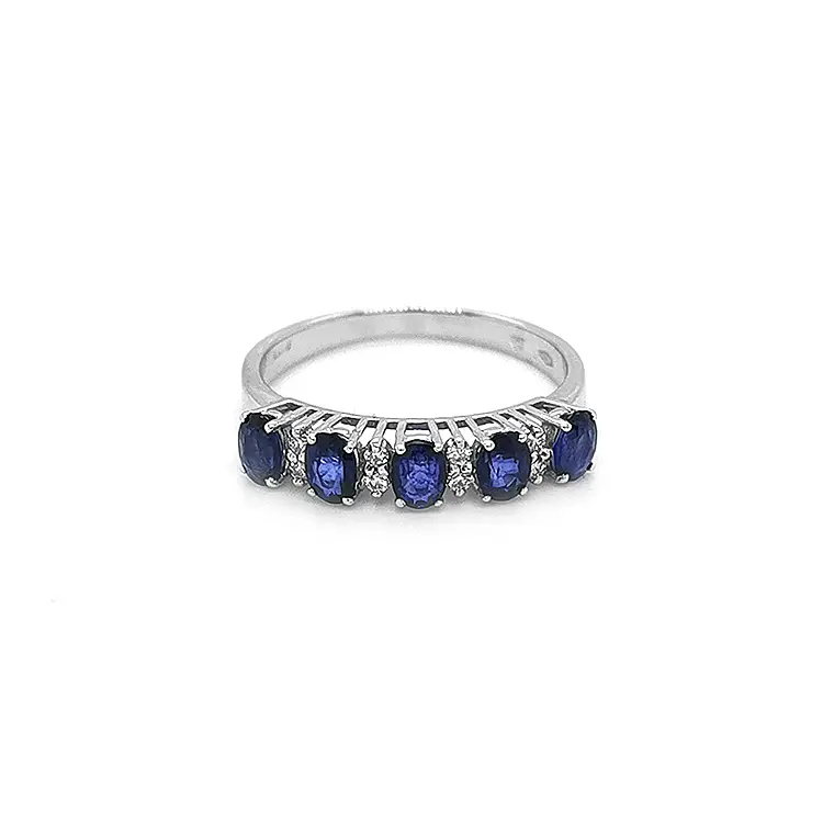 Gold Ring with Sapphires and Diamonds