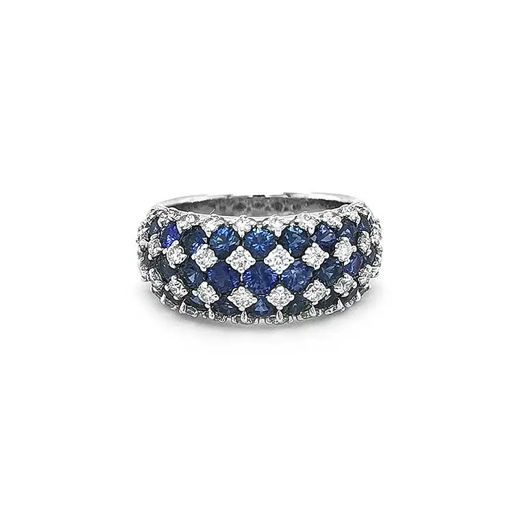 Gold Ring with Sapphires and Diamonds