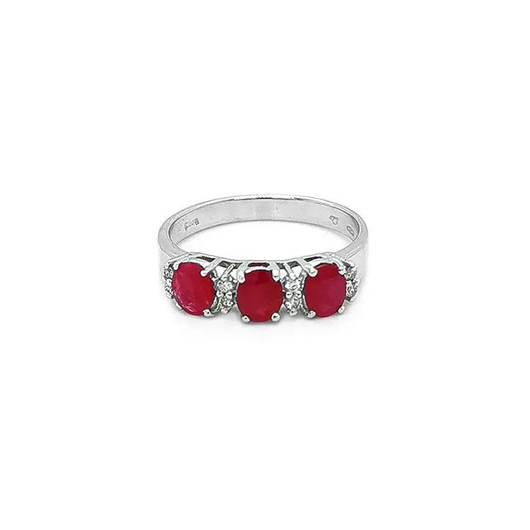 Gold Ring with Rubies and Diamonds