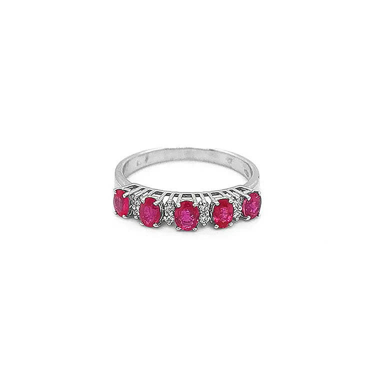 Gold Ring with Rubies and Diamonds