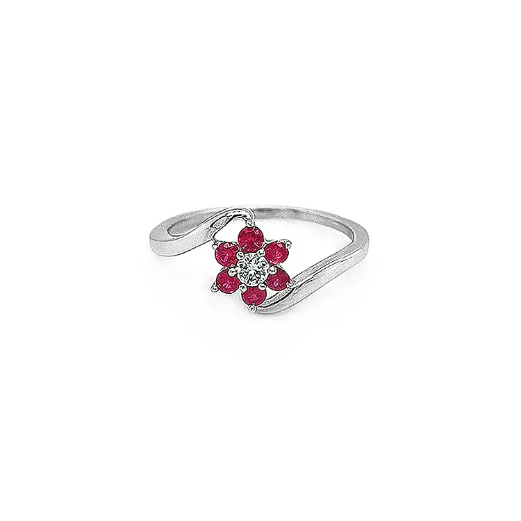 Gold Ring with Rubies and Diamonds
