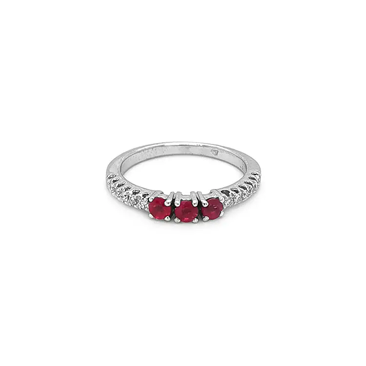 Gold Ring with Rubies and Diamonds