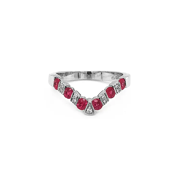Gold Ring with Rubies and Diamonds