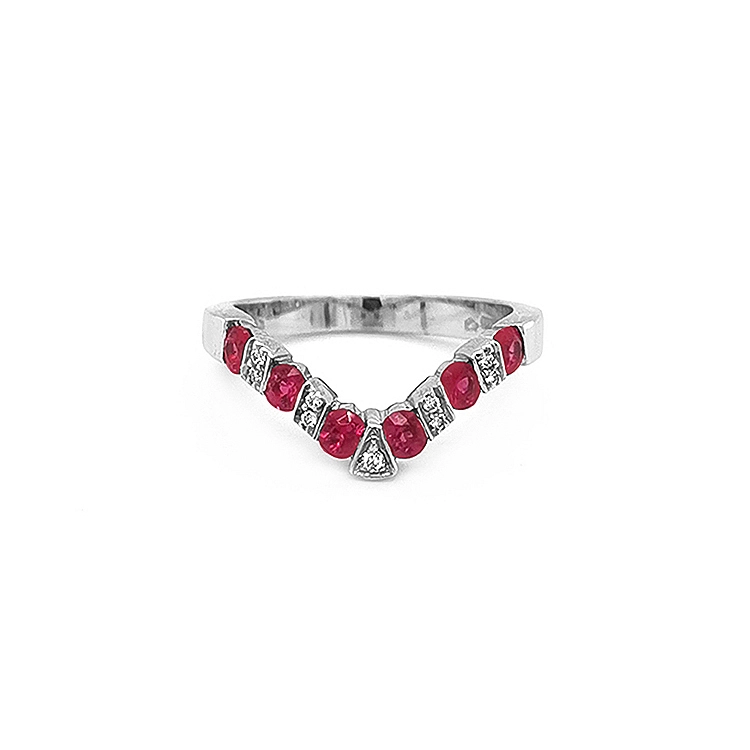 Gold Ring with Rubies and Diamonds