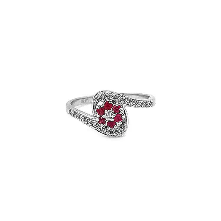 Gold Ring with Rubies and Diamonds