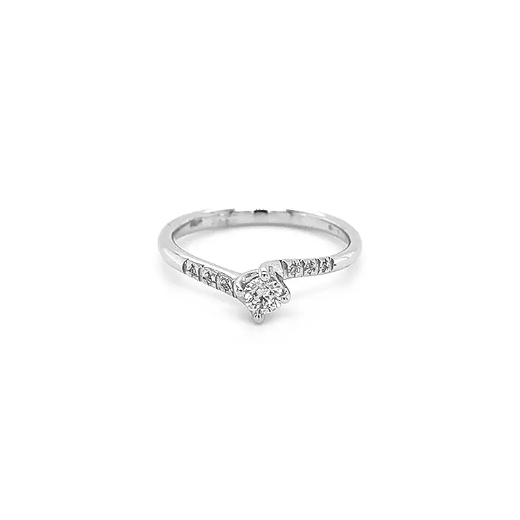 Gold Engagement Ring with Diamonds