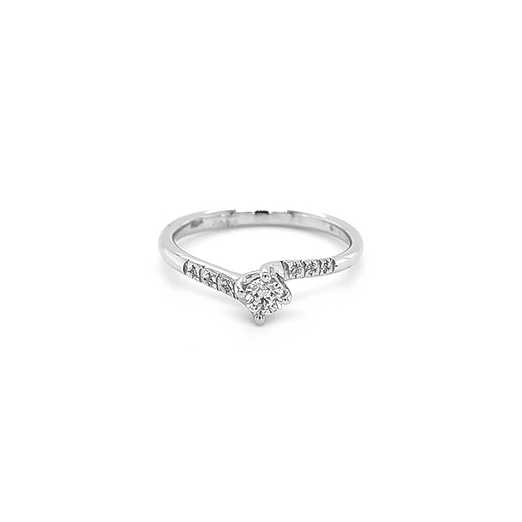 Gold Engagement Ring with Diamonds