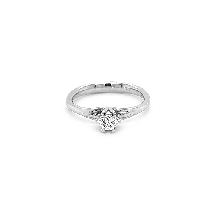 Gold Engagement Ring with Diamond