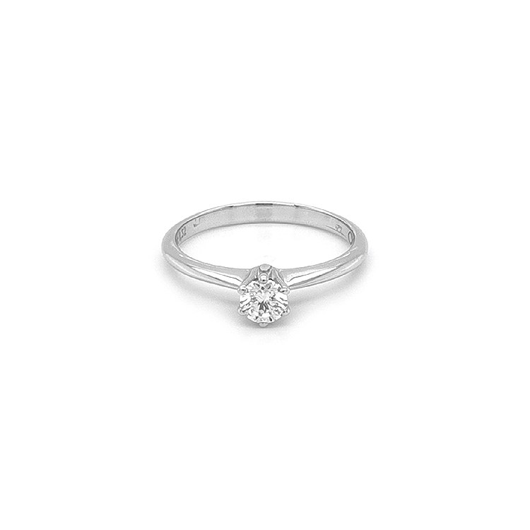 Gold Engagement Ring with Diamond