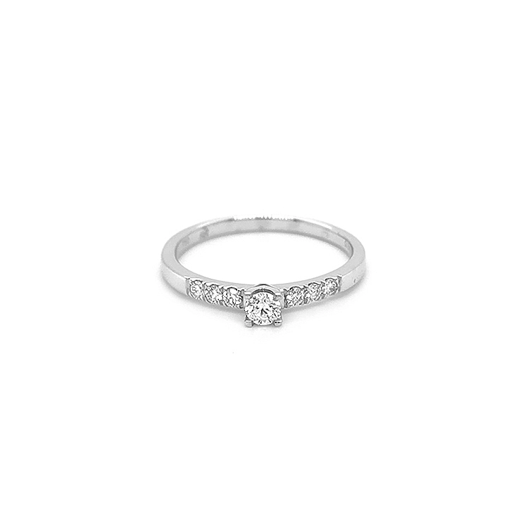 Gold Engagement Ring with Diamonds
