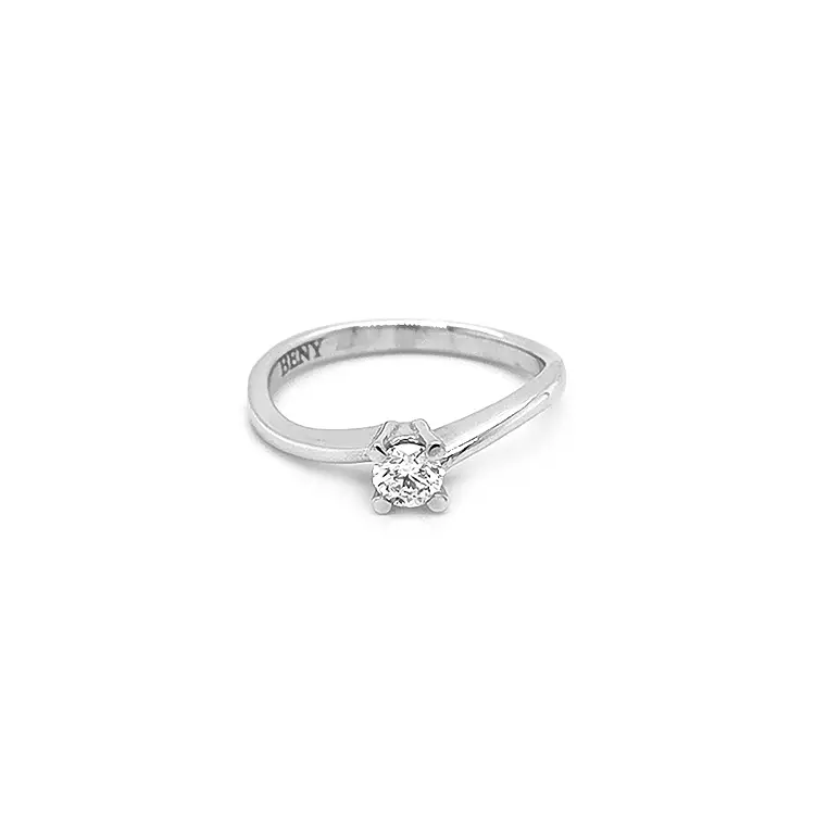 Gold Engagement Ring with Diamond