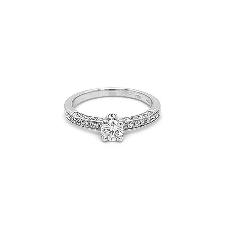 Gold Engagement Ring with Diamonds