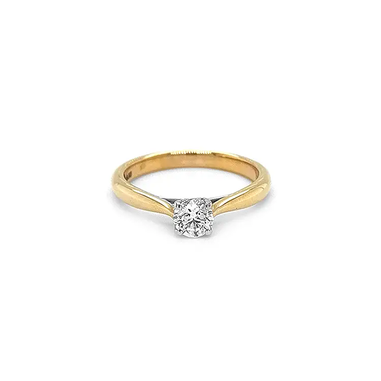 Gold Engagement Ring with Diamond