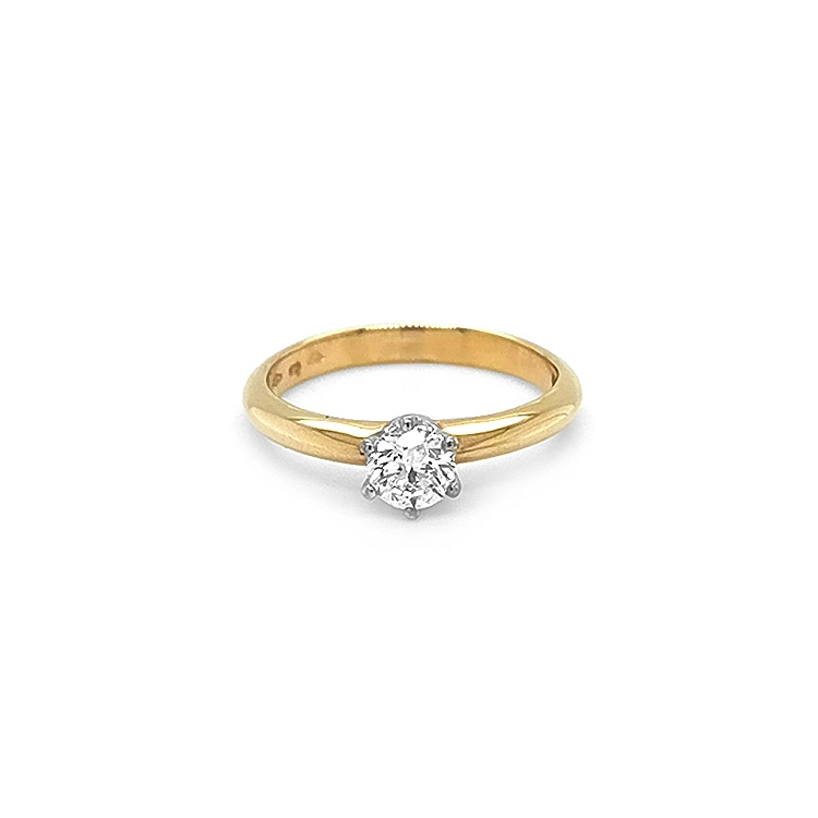 Gold Engagement Ring with Diamond