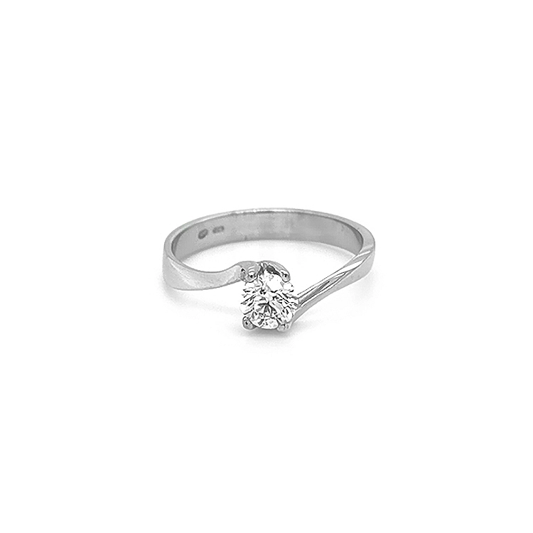 Gold Engagement Ring with Diamond