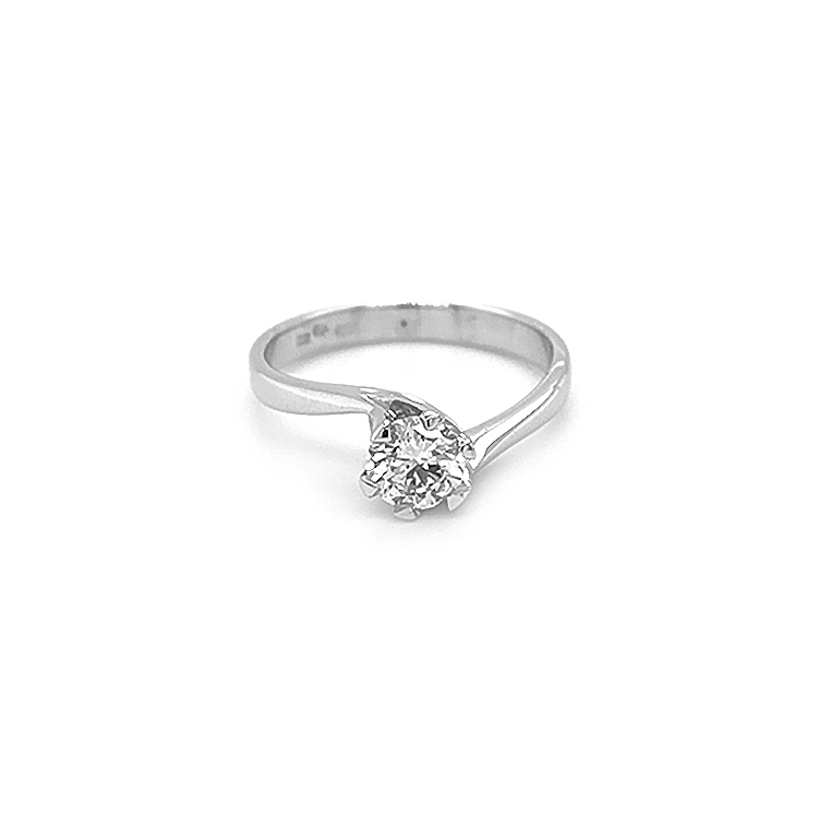 Gold Engagement Ring with Diamond