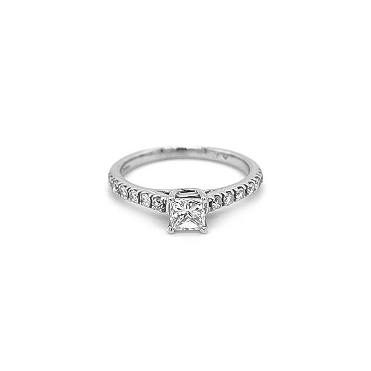 Gold Engagement Ring with Diamonds