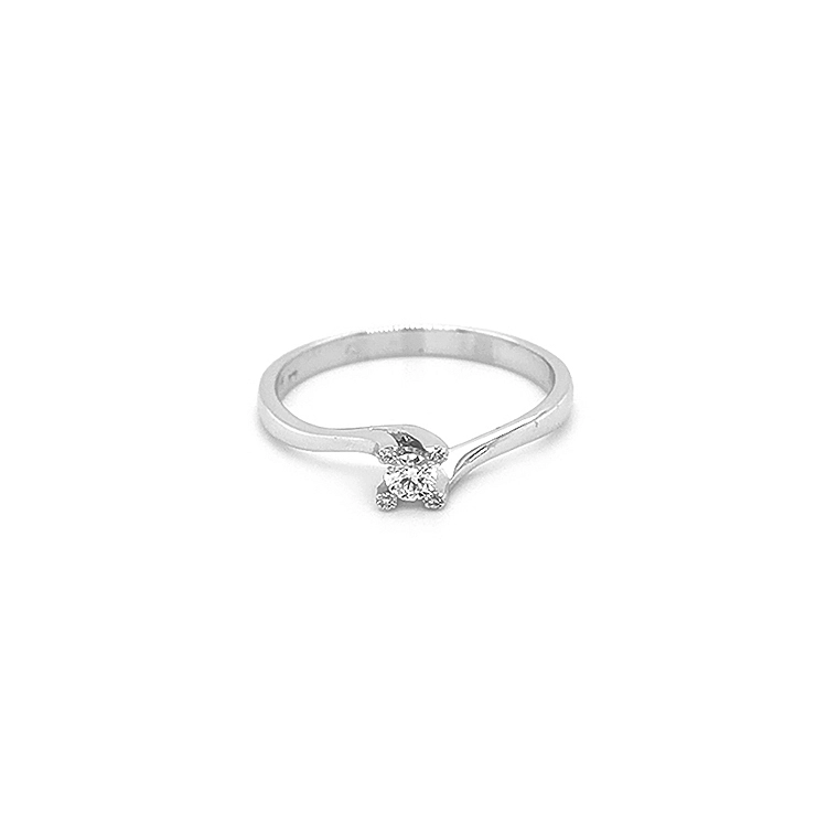 Gold Engagement Ring with Diamonds