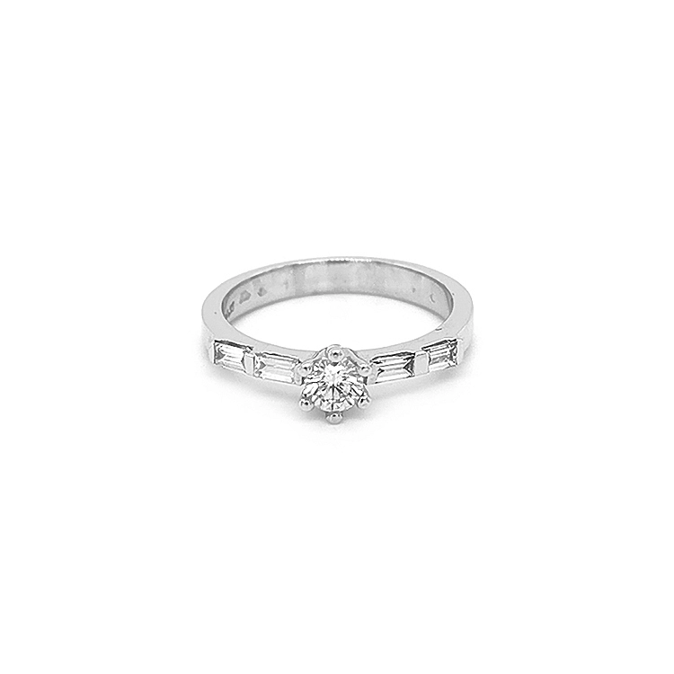 Gold Engagement Ring with Diamonds