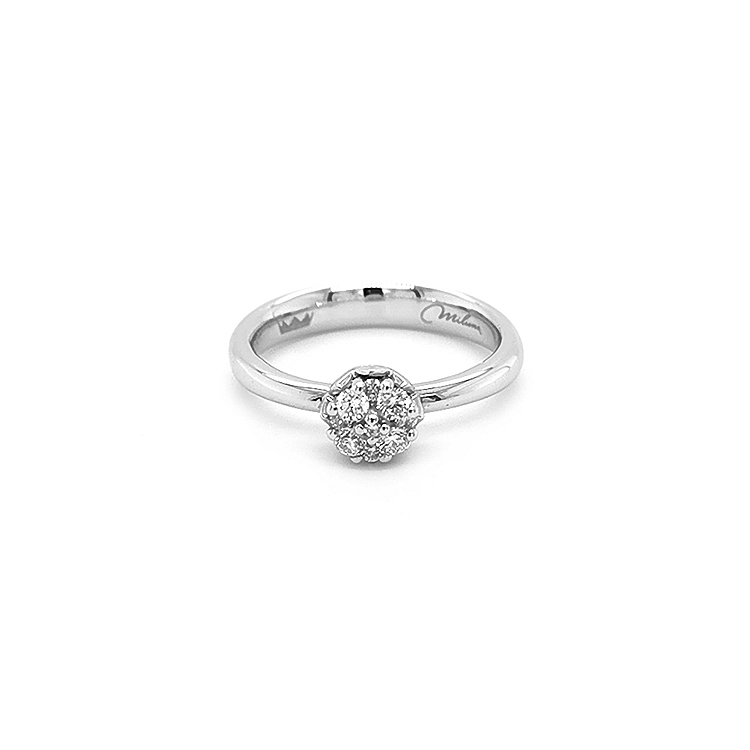 Gold Engagement Ring with Diamonds