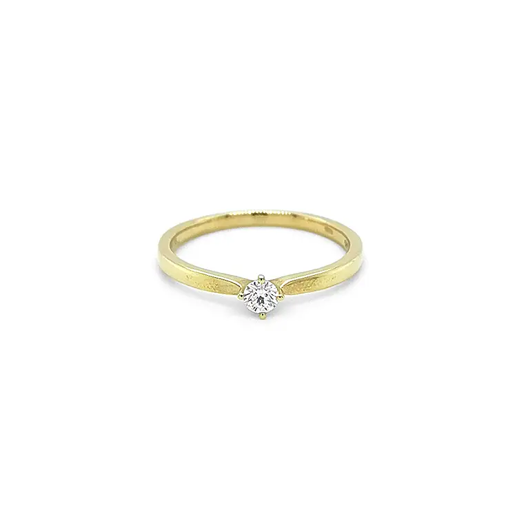 Gold Engagement Ring with Diamond
