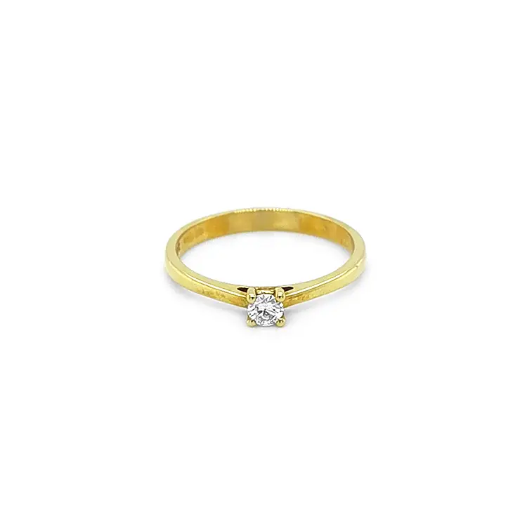 Gold Engagement Ring with Diamond