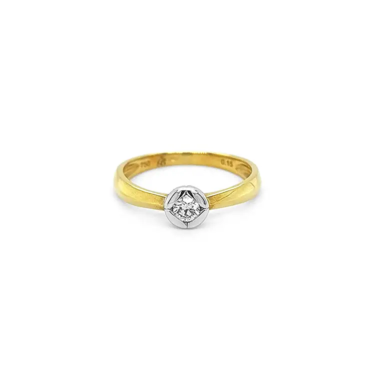 Gold Engagement Ring with Diamond