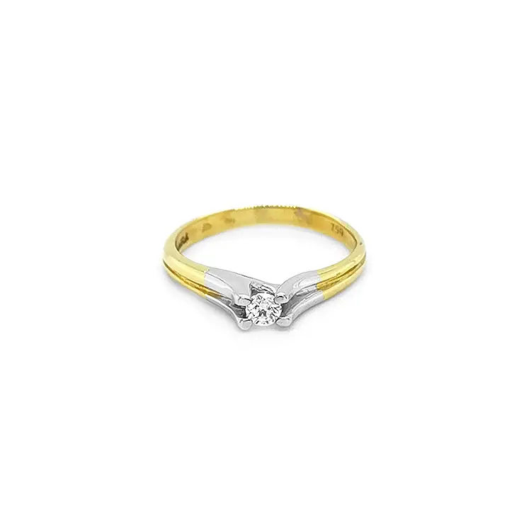 Gold Engagement Ring with Diamond