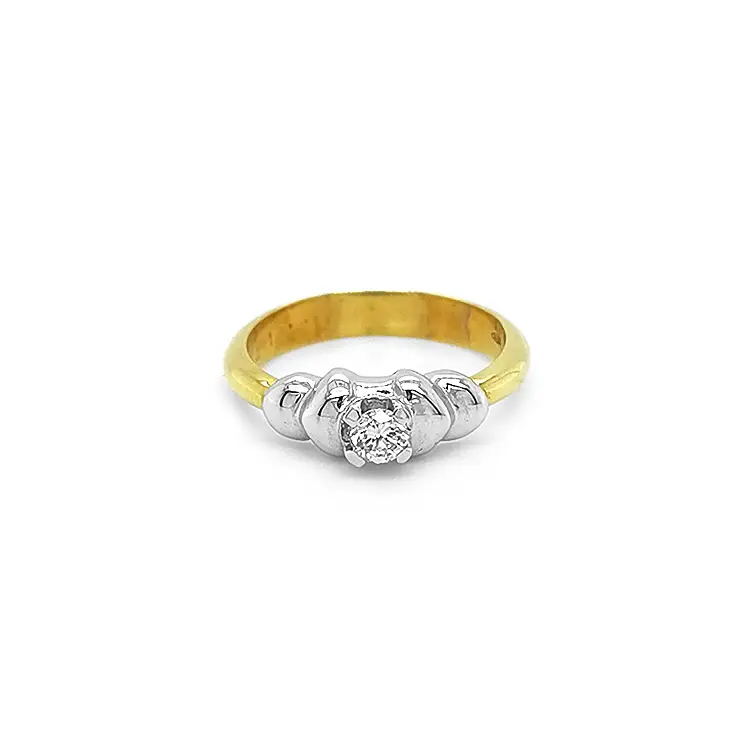 Gold Engagement Ring with Diamond