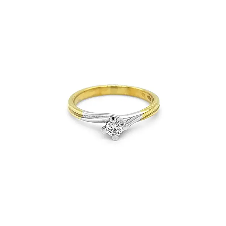 Gold Engagement Ring with Diamond
