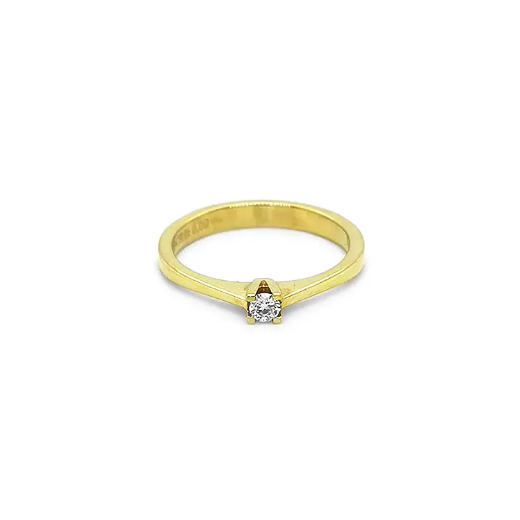 Gold Engagement Ring with Diamond