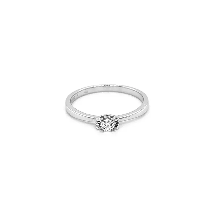 Gold Engagement Ring with Diamond