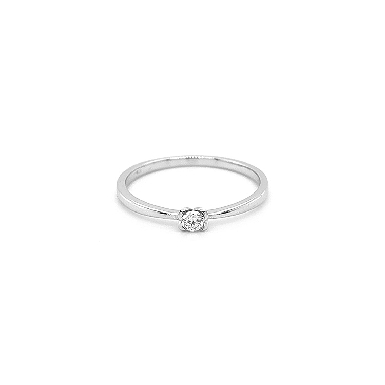 Gold Engagement Ring with Diamond