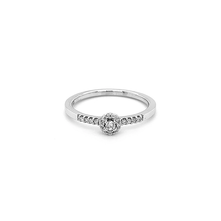 Gold Engagement Ring with Diamonds