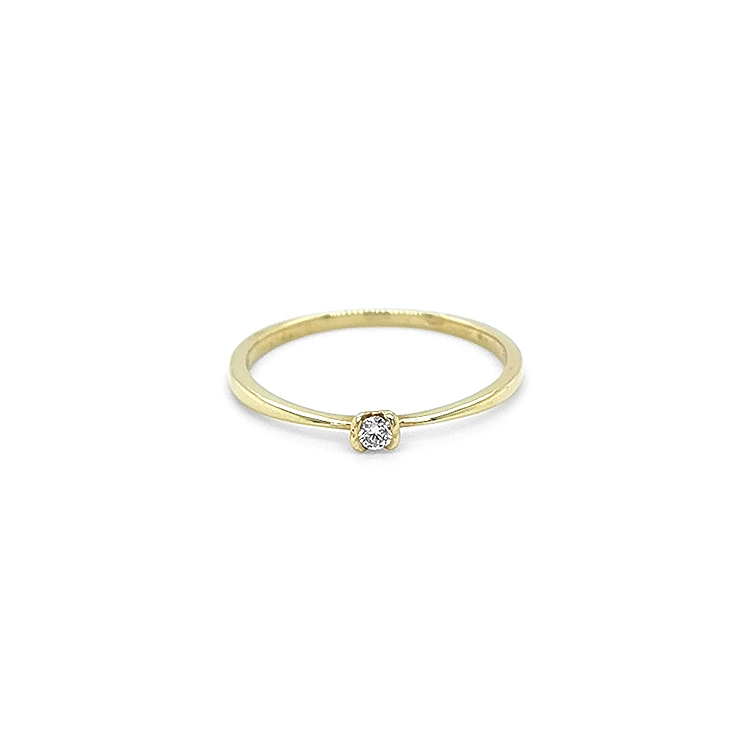 Gold Engagement Ring with Diamond