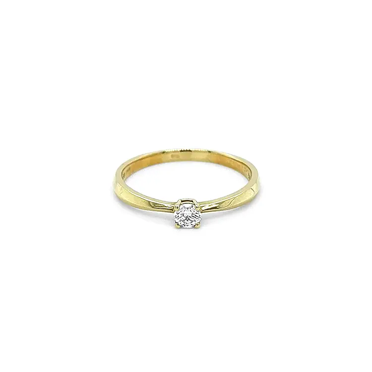 Gold Engagement Ring with Diamond
