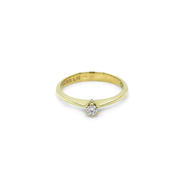 Gold Engagement Ring with Diamond