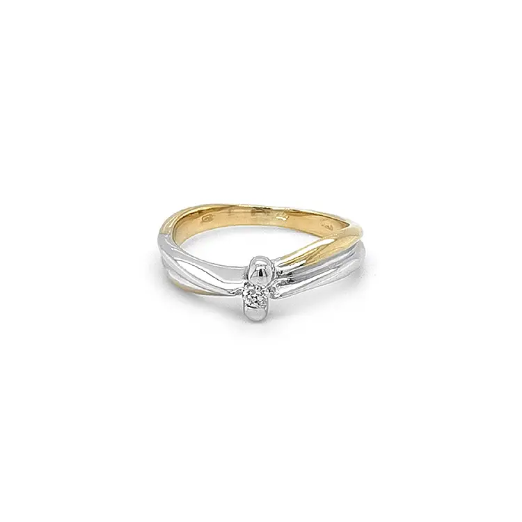 Gold Engagement Ring with Diamond