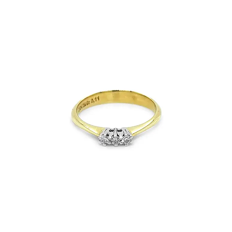 Gold Engagement Ring with Diamonds