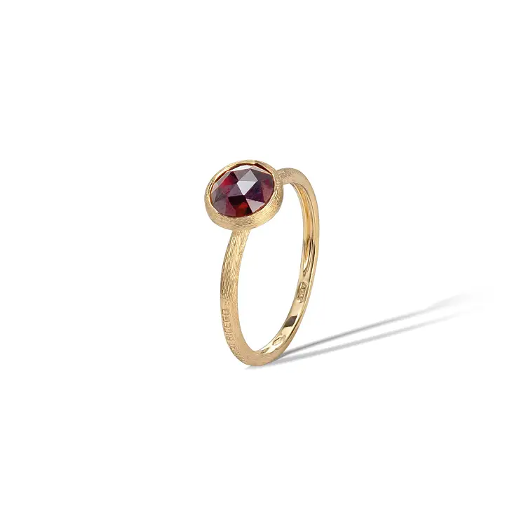 Gold Marco Bicego Lunaria Ring with Garnet