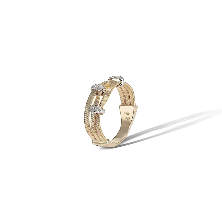 Gold Ring Marco Bicego Marrakech Onde with Diamonds