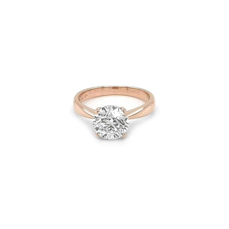 Gold Engagement Ring with Diamond