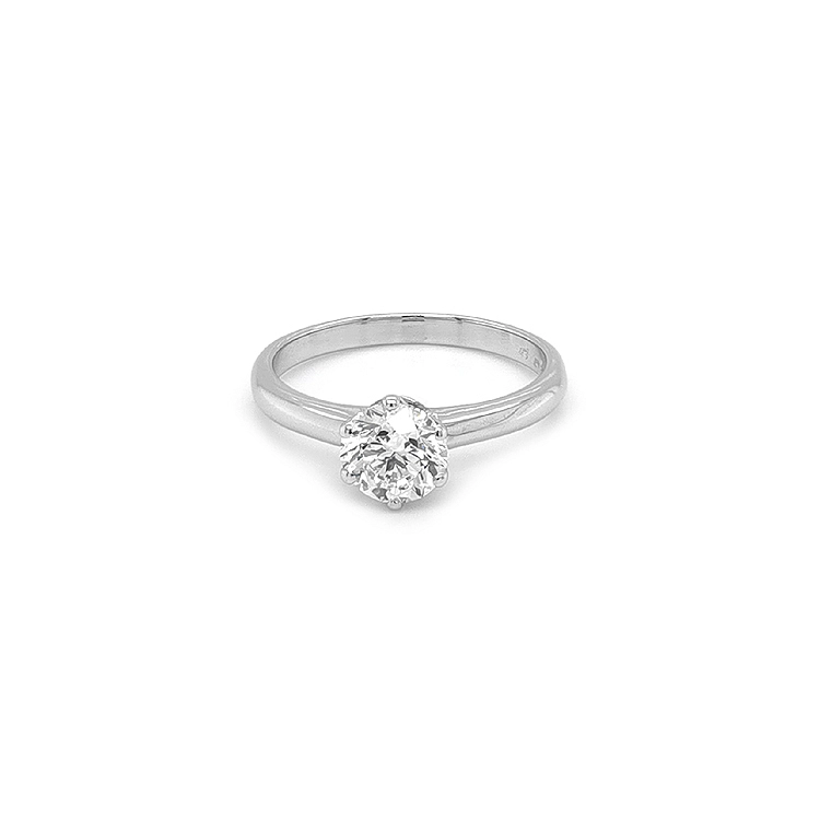 Gold Engagement Ring with Diamond