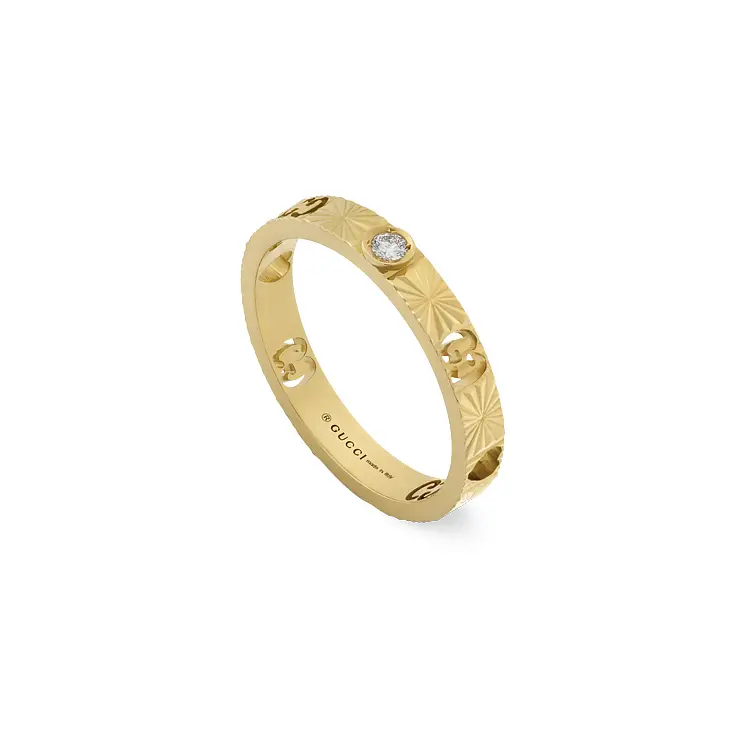 Gold Ring Gucci Icon with Diamond YBC727892002