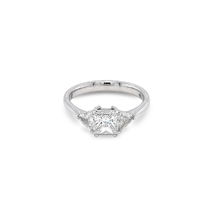 Gold Engagement Ring with Diamonds