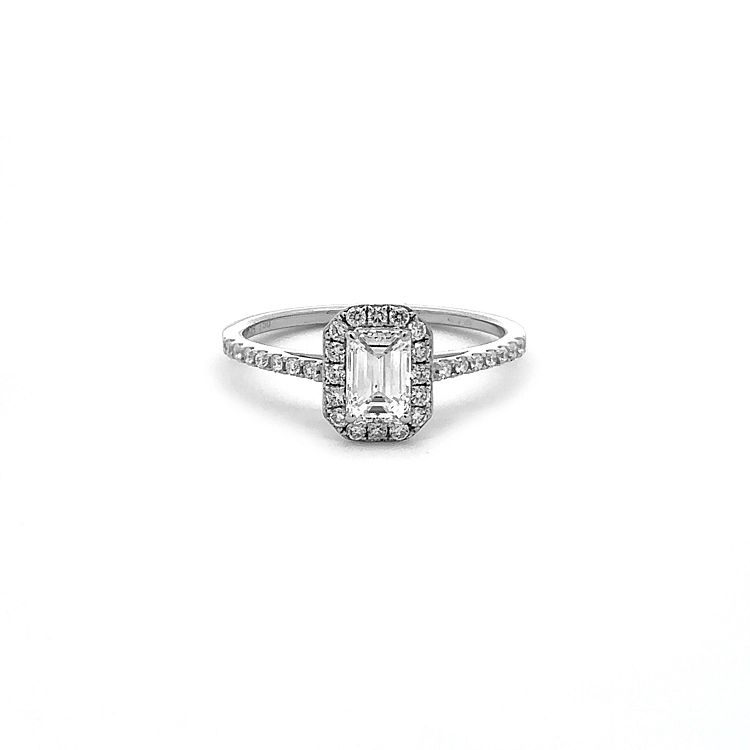 Gold Engagement Ring with Diamonds