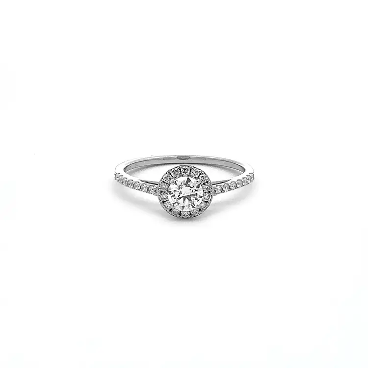 Gold Engagement Ring with Diamonds