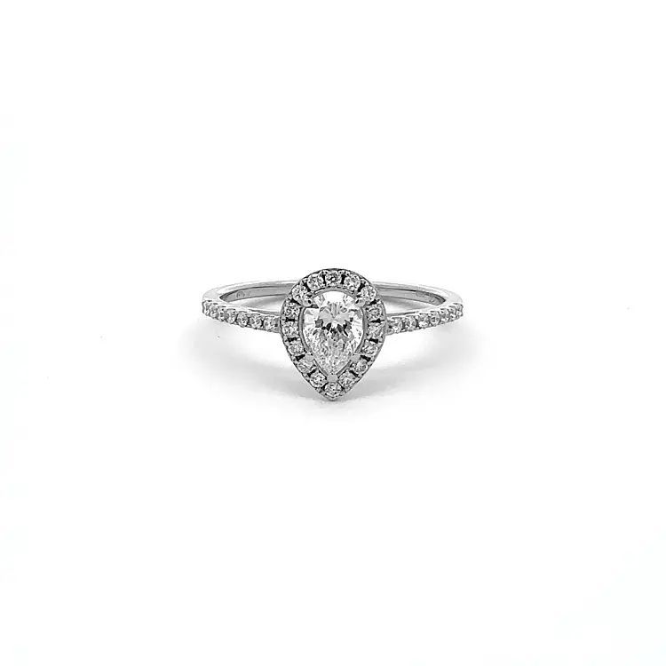 Gold Engagement Ring with Diamonds