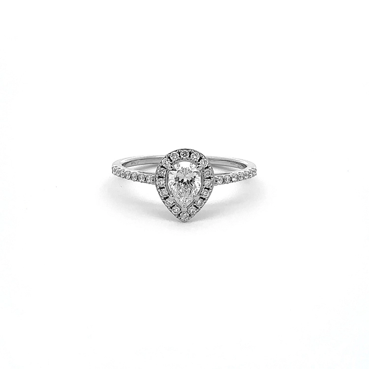 Gold Engagement Ring with Diamonds